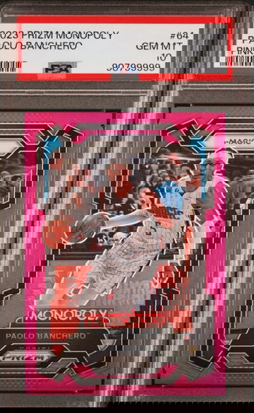 2023 Panini Prizm Paolo Banchero Pink Prizm 74/149 Monopoly PSA 10