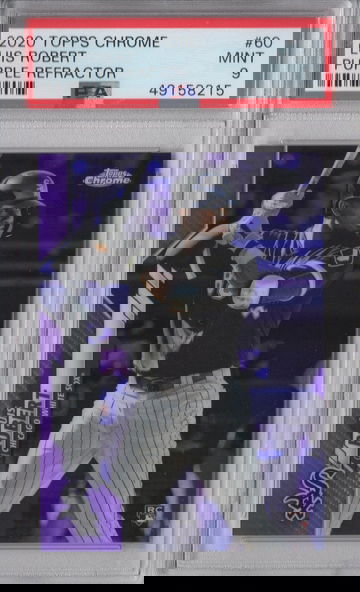 2020 Topps Chrome Luis Robert Purple Refractor PSA 9