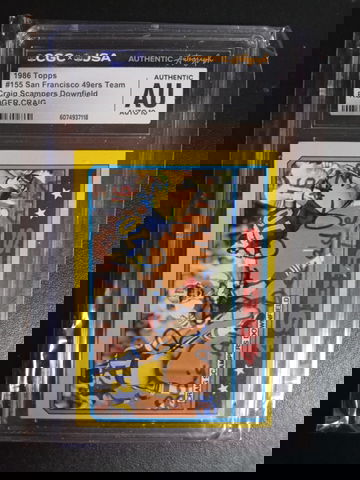 1986 Topps #155 Roger Craig Auto CGC JSA