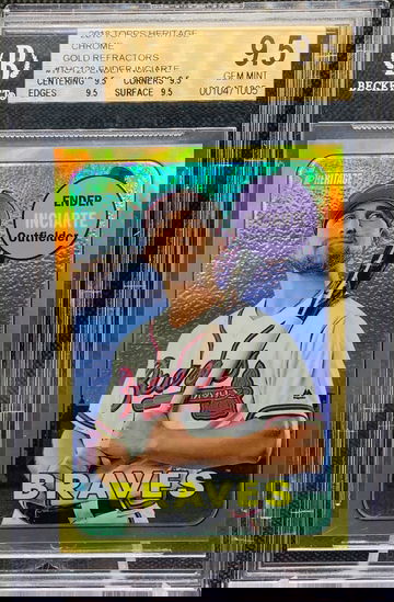 2018 Topps Heritage GOLD REFRACTOR Ender Inciarte /5 BGS 9.5 GEM MINT!