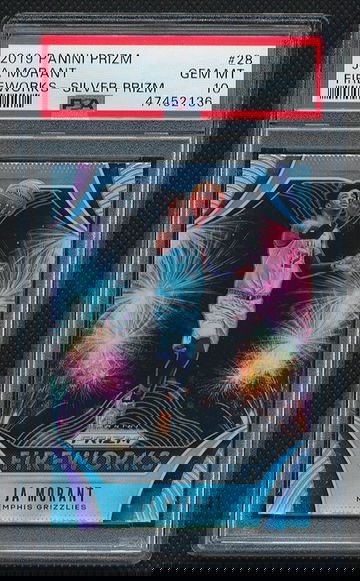 2019 Prizm Ja Morant Fireworks Silver Prizm #28 PSA 10