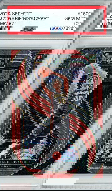 2024 PANINI SELECT ZACCHARIE RISACHER #180 RED MOJO RC 6 OF 20 PSA 10 GEM MT