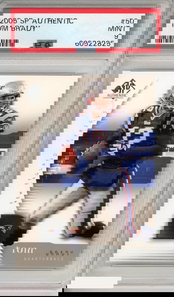 2005 SP AUTHENTIC TOM BRADY #50 NEW ENGLAND PATRIOTS PSA 9 MINT