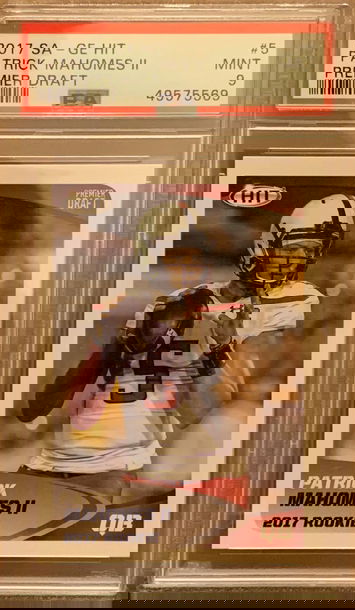 2017 Sage Hit Premier Draft Patrick Mahomes II #5 PSA 9 MINT