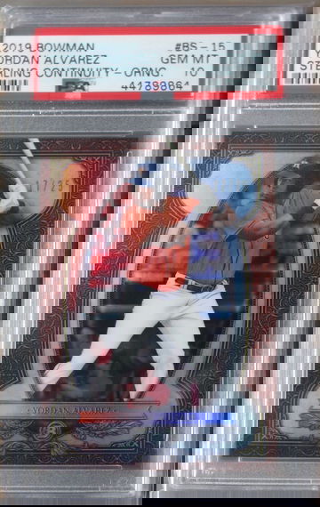 Yordan Alvarez 2019 Bowman Sterling Continuity - Orange #/25 PSA 10