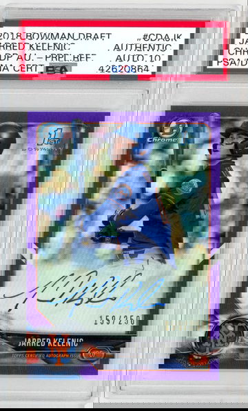 2018 Bowman Draft Jarred Kelenic Purple Refractor Auto /250