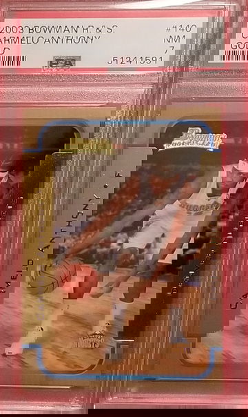 2003 Bowman GOLD Carmelo Anthony PSA 7