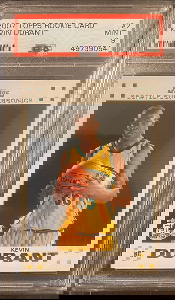 2007 Topps Kevin Durant #2 PSA 9 Mint