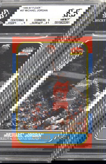 1986-87 Fleer #57 Michael Jordan Rookie RC BGS 8.5