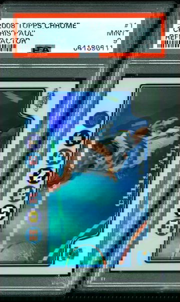 2008 09 Topps Chrome CHRIS PAUL #1 Refractor PSA 9