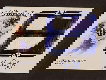 2021 Panini Flawless Justin Jefferson Sapphire Patch Auto 5/5 #DPA-JJE