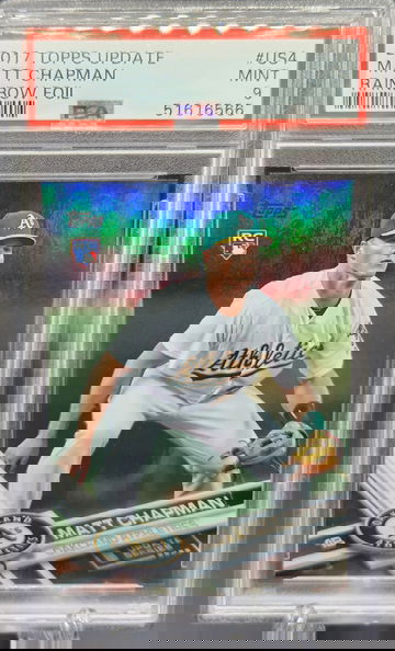 Matt Chapman 2017 Topps Update Rainbow Foil RC Rookie PSA 9