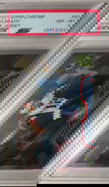 2013 Topps Chrome Tom Brady White Jersey PSA 8 