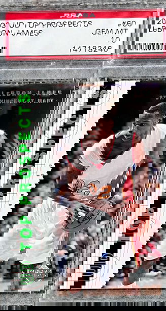 2003 UD Top Prospects LeBron James RC Rookie PSA 10 Gem Mint #60