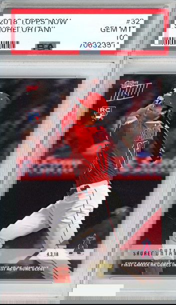 2018 TOPPS NOW SHOHEI OHTANI #32 ROOKIE RC ANGELS PSA 10 GEM MT