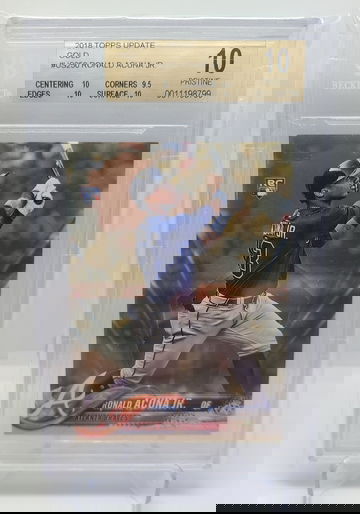 2018 Topps Update Ronald Acuna Jr. Gold BGS 10 Pristine