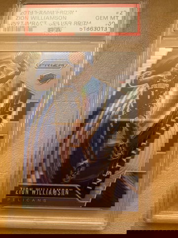 2019 Panini Prizm Zion Williamson Inst. Impact - Silver Prizm #2 PSA 10