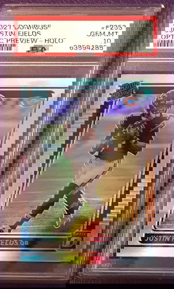 2021 Donruss Justin Fields Optic Preview-Holo #P253 PSA 10 POP 2