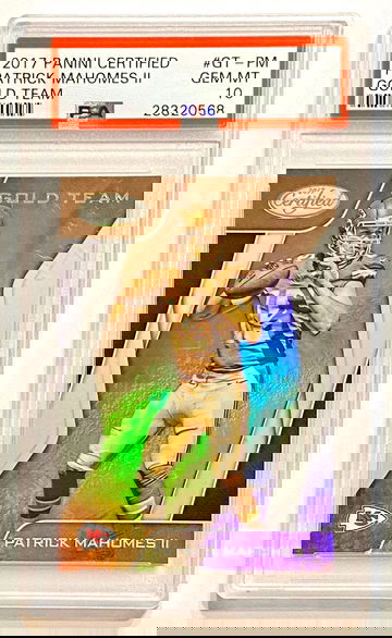 2017 Panini Certified Patrick Mahomes II Gold Team Rookie PSA 10