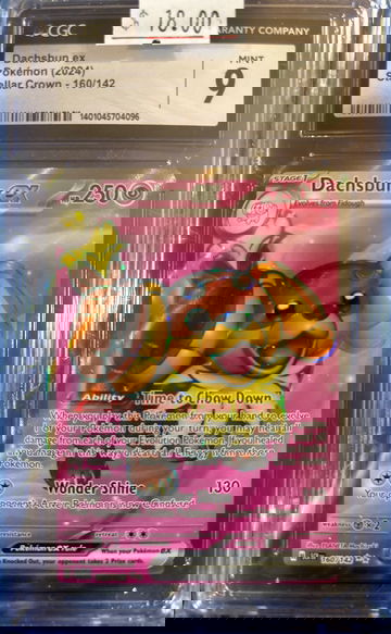 2024 Pokémon Dachsbun ex Stellar Crown 160/142 CGC 9 Mint