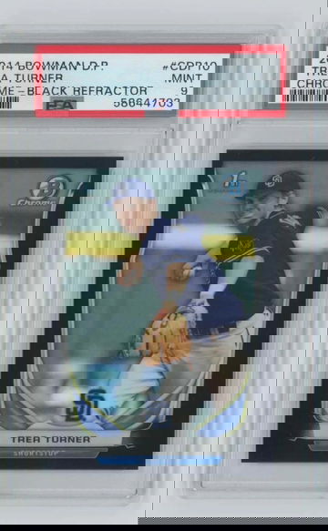 2014 Trea Turner 1st Bowman Chrome Black Refractor 6/75 PSA 9