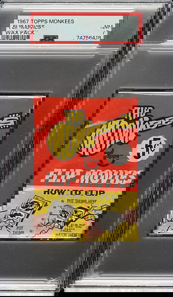 1967 Topps The Monkees Flip Movies Wax Pack PSA 7 NM