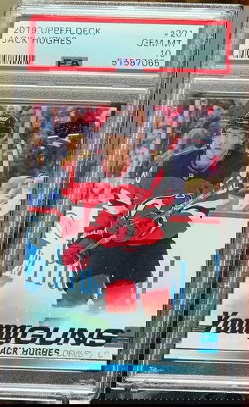 2019 Upper Deck Jack Hughes PSA 10 Young  Guns