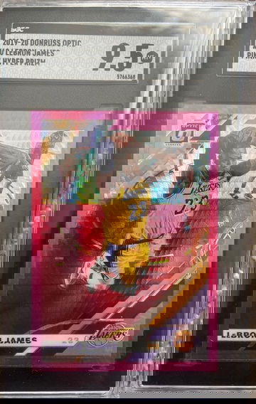 2019-20 Optic #60 Lebron James Pink Hyper Prizm SGC 9.5