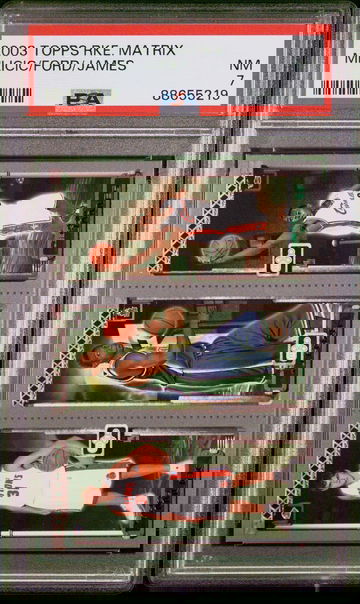 2003 LeBron James Topps Matrix Rookie RC PSA 7