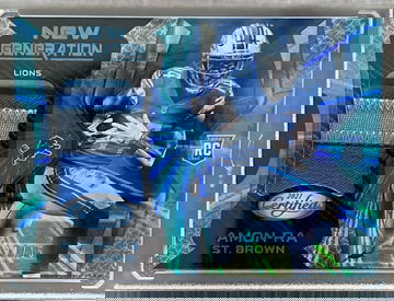 Amon-Ra St Brown 2021 Certified New Generation RC #11/15 Jersey Patch