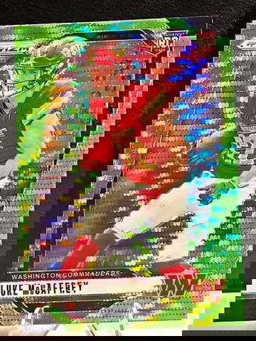 2024 Panini Prizm Luke McCaffrey RC Neon Green Pulsar Rookie #367