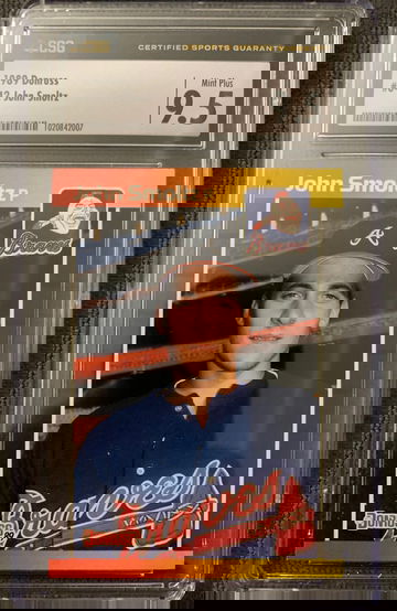 1989 Donruss John Smoltz HOF Rookie Card CSG 9.5 Mint+