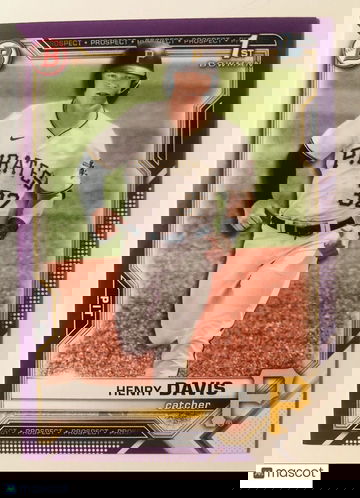 HENRY DAVIS 2021 Bowman Draft #BD-48 Purple Parallel #99/250 Pittsburgh Pirates