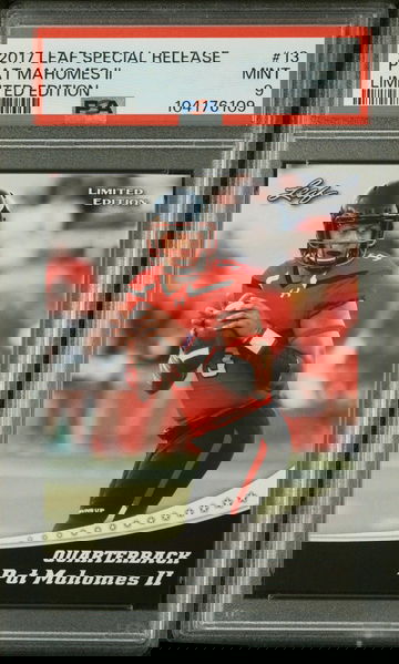 2017 Leaf Special Release Limited Edition Pat Mahomes II #13 PSA 9