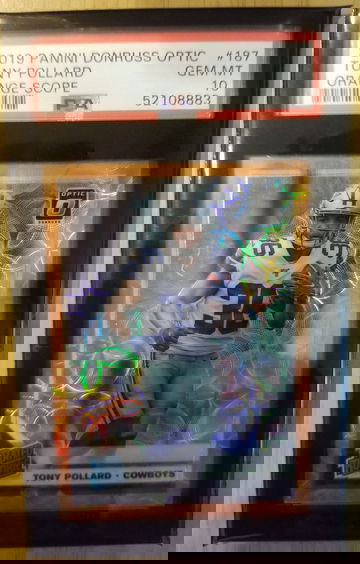 2019 Optic Orange Scope Tony Pollard RC PSA 10