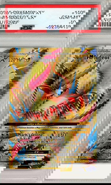 2016 POKEMON XY EVOLUTIONS FA M PIDGEOT EX #105 PSA 10 GEM MT