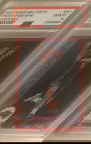 PSA 10 Paolo Banchero 2022 Hyper Red Hoops Rc #25/95