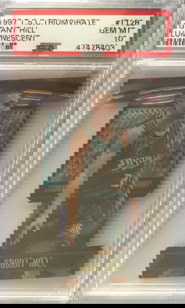 Grant Hill 1997 Stadium Club Triumvirate Luminescent #T12B - PSA 10 Gem Mint (pop 2)