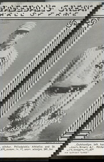 1948 Baseball's Great Hall of Fame Exhibits Eddie Plank  Philadelphia Athletics