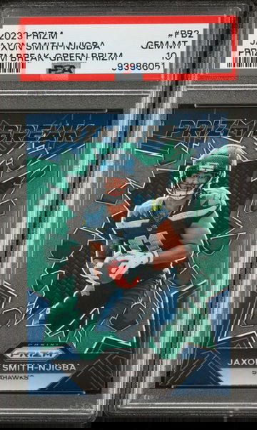 2023 Panini Prizm Prizm Break Prizms Green Jaxon Smith-Njigba #2 PSA 10