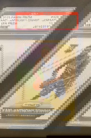 2015-16 Panini Prizm Silver Karl-Anthony Towns RC PSA 10
