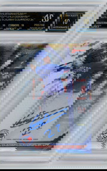 2016 BOWMANS BEST VLADIMIR GUERRERO JR AUTO BGS BLACK LABEL ALL TENS