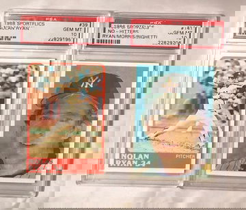 1988 SPORTFLICS N. RYAN , #39 & NO HITTER , RYAN/ MORRIS/RIGHETTI , #141, GEM-MT 10s