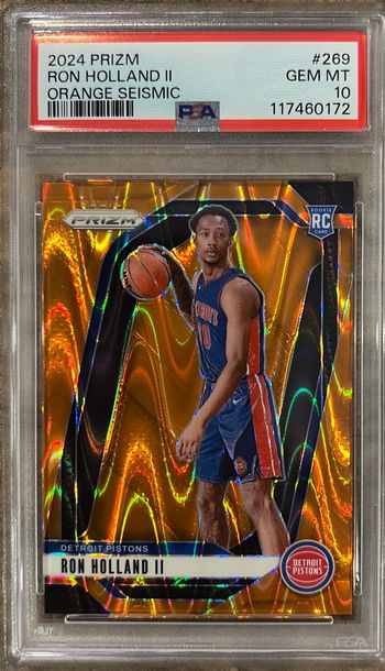 2024 Panini Prizm RON HOLLAND II RC #269 Orange Seismic Prizm /199 