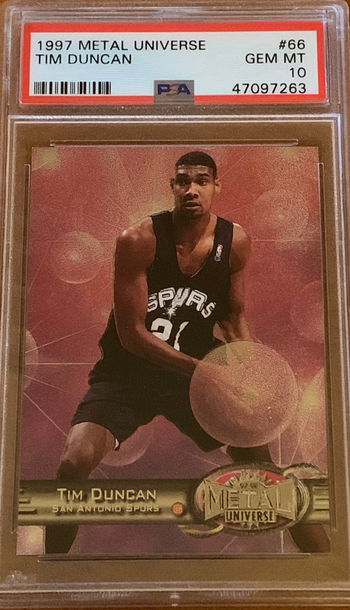 Tim Duncan 1997 Metal Universe PSA 10