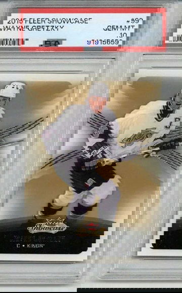 2015 FLEER SHOWCASE #99 WAYNE GRETZKY CARD LOS ANGELES KINGS PSA 10 LOW POP