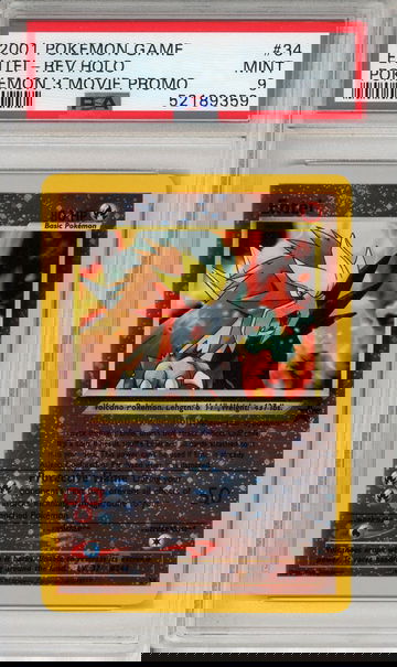 2001 Entei Reverse Holo #34 Pokemon TCG Movie 3 Black Star Promo PSA 9