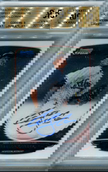 2013 Bowman Chrome Carlos Correa BGS 9.5 auto 10