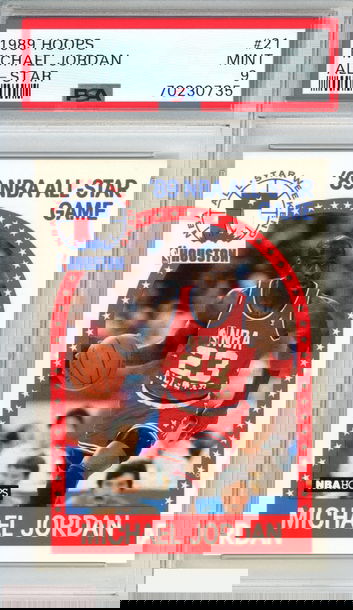 1989 HOOPS MICHAEL JORDAN #21 ALL-STAR CHICAGO BULLS HOF PSA 9 MINT