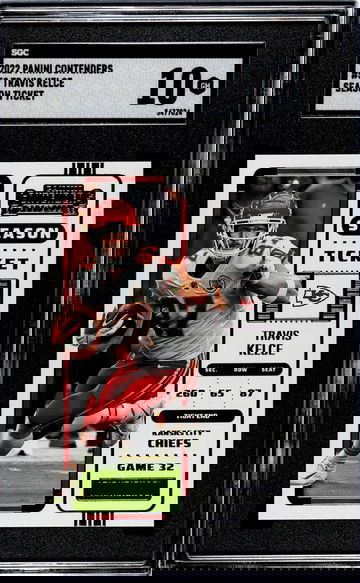 2022 Panini Contenders #59 Travis Kelce Season Ticket SGC 10